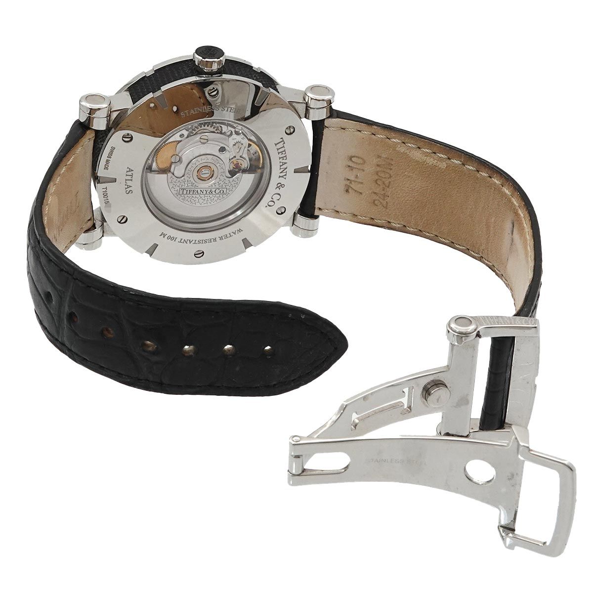  ティファニー TIFFANY＆Co アトラス ジェント Z1000 70 12A21A71A メンズ 腕時計 デイト シルバー オートマ 自動巻き Atlasgent 90318370 ロンT 自動巻き時計 腕時計(アナログ)