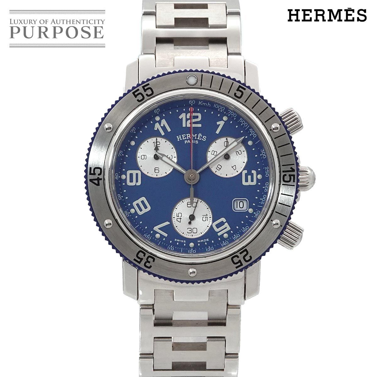 エルメス HERMES クリッパー ダイバー クロノグラフ CL2 917 メンズ