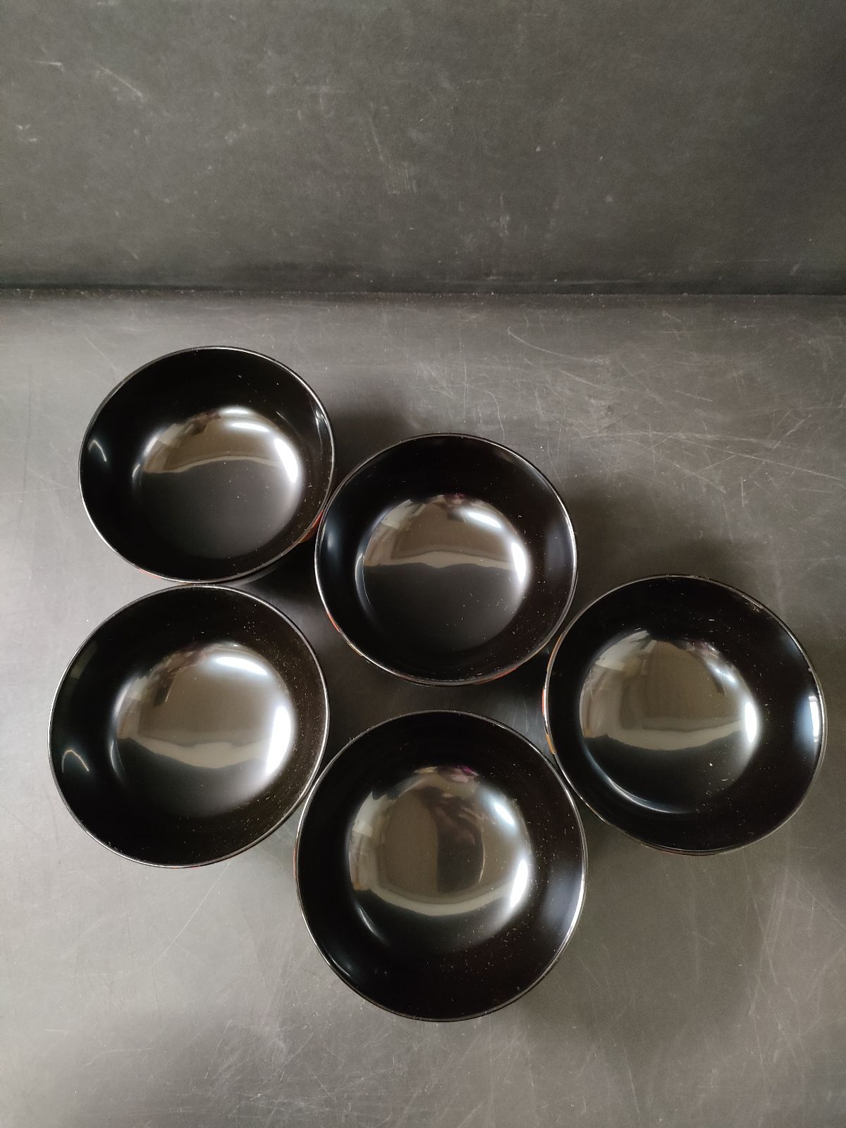 F13-09/輪島塗/のし蒔絵 吸物椀 5客/骨董/漆塗/漆器/吸物椀/蓋茶碗