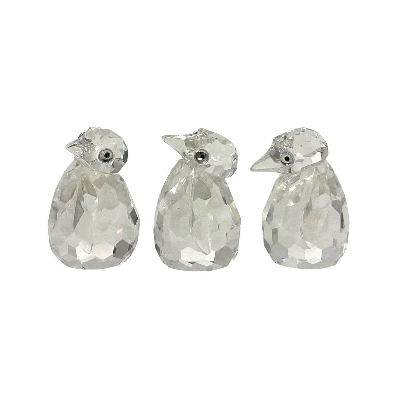 SWAROVSKI】ベビーペンギン 3羽セット クリスタル 209588 ガラス 置物 