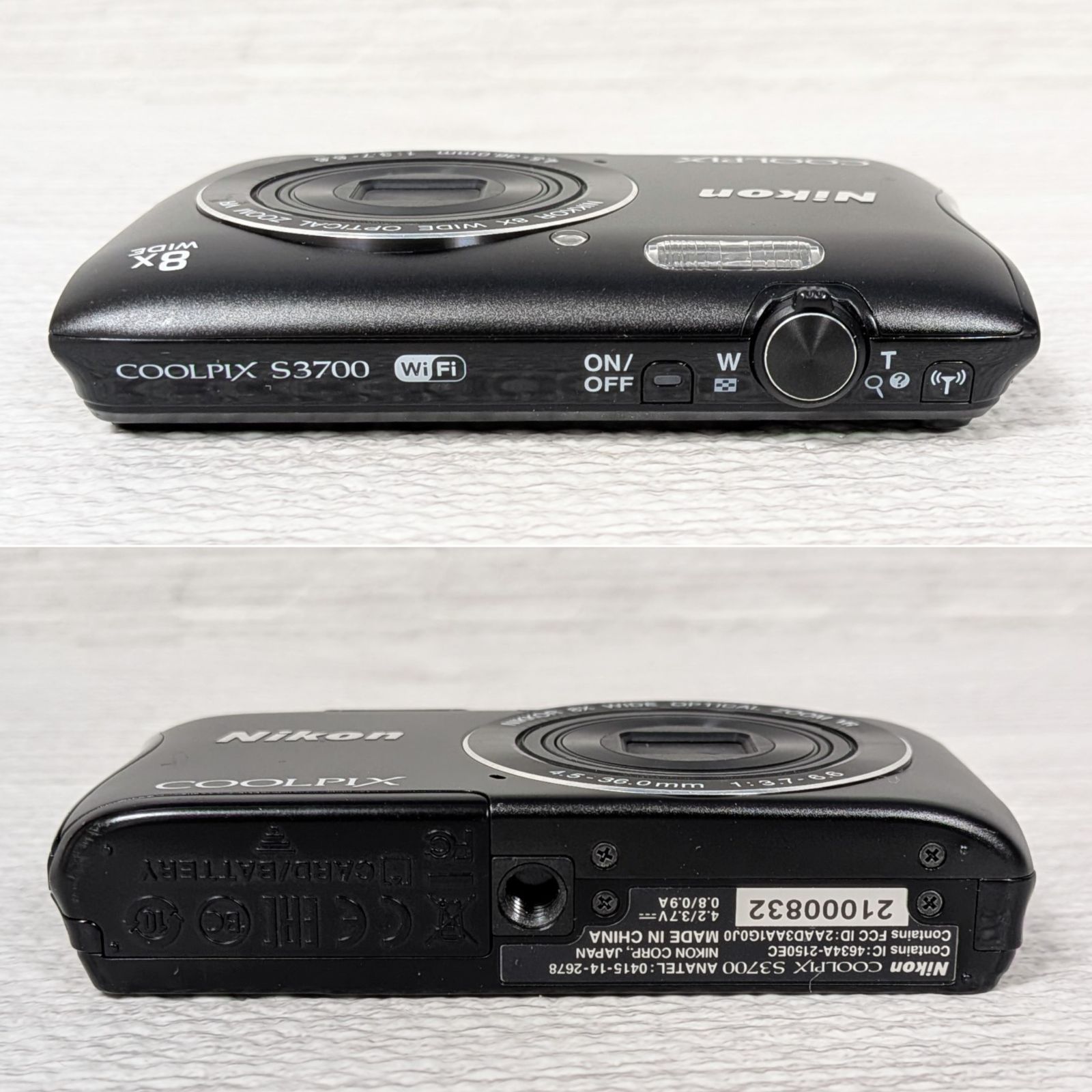 Nikon ニコン COOLPIX S3700 クールピクス デジカメ ブラック 取扱説明