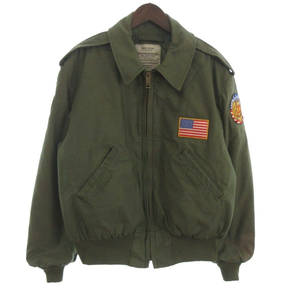 アルファ AIR FORCE SECURITY フライトジャケット カーキ L アルファ ALPHA AIR FORCE SECURITY フライトジャケット ブルゾン