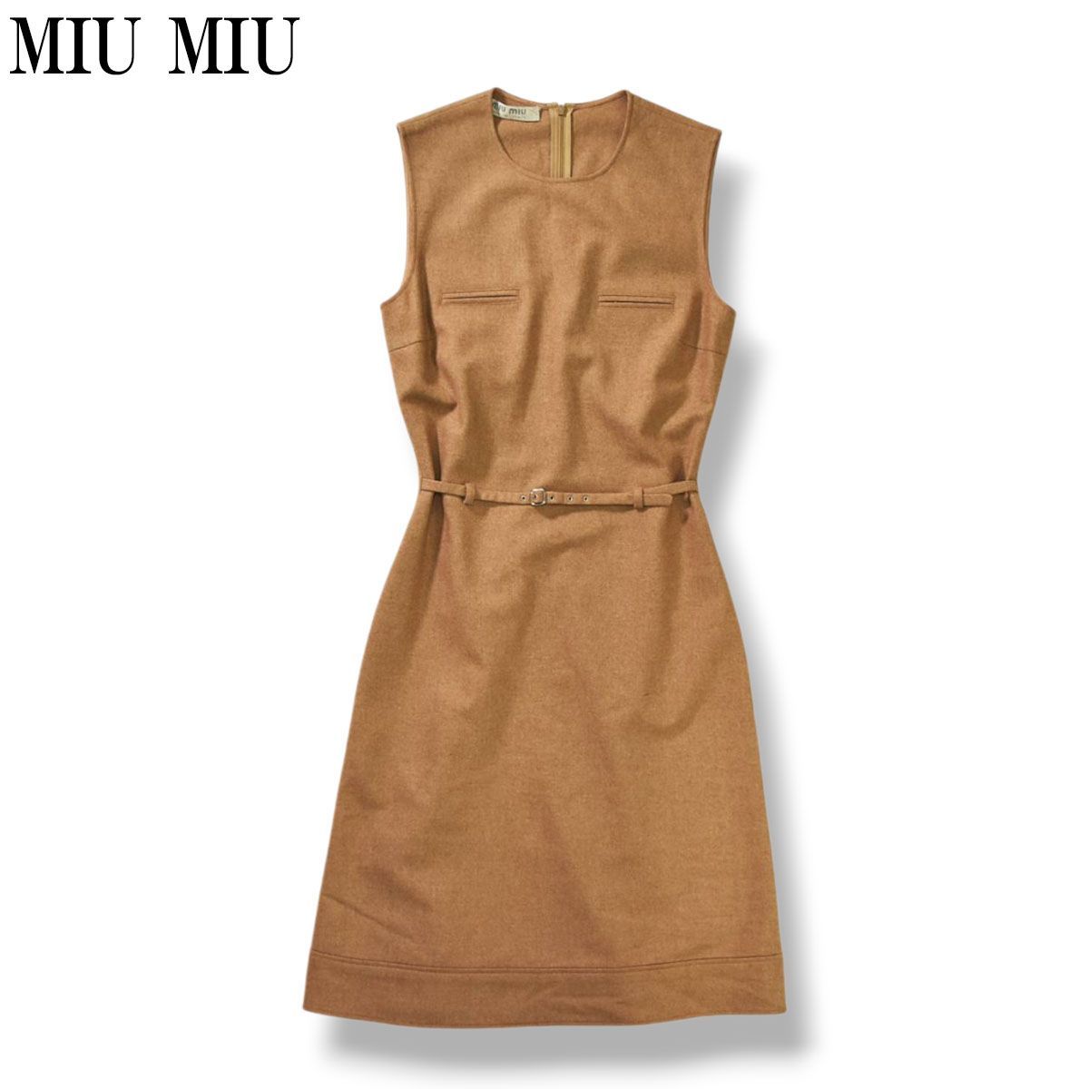 00s archive イタリア製 ミュウミュウ MIU MIU ウール ノースリーブ 