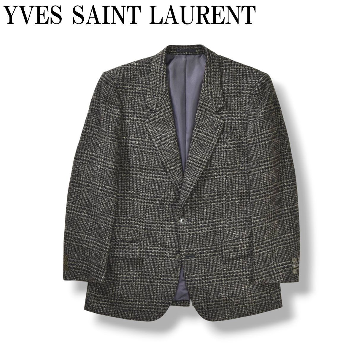 Yves Saint Laurent チェック柄 テーラードジャケット 美品】 【希少】 70s80sヴィンテージ イヴサンローラン YVES SAINT