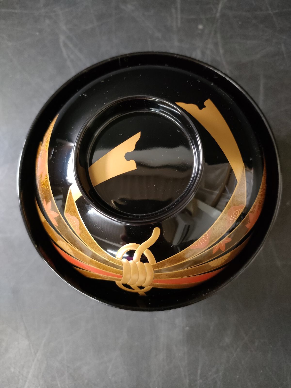 F13-09/輪島塗/のし蒔絵 吸物椀 5客/骨董/漆塗/漆器/吸物椀/蓋茶碗