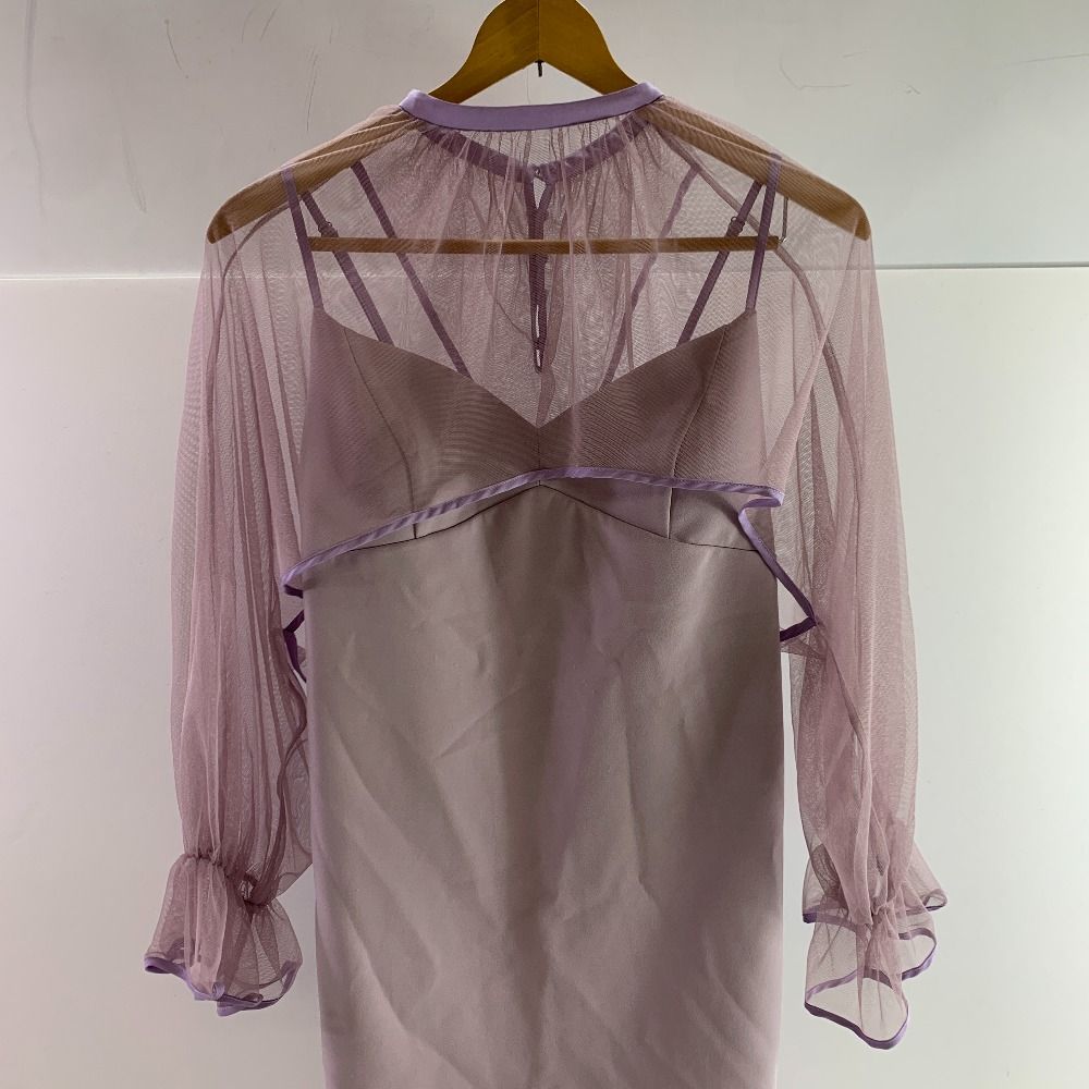 AMERI MANY WAY AIRY VEIL DRESS パープル M 【公式通販】