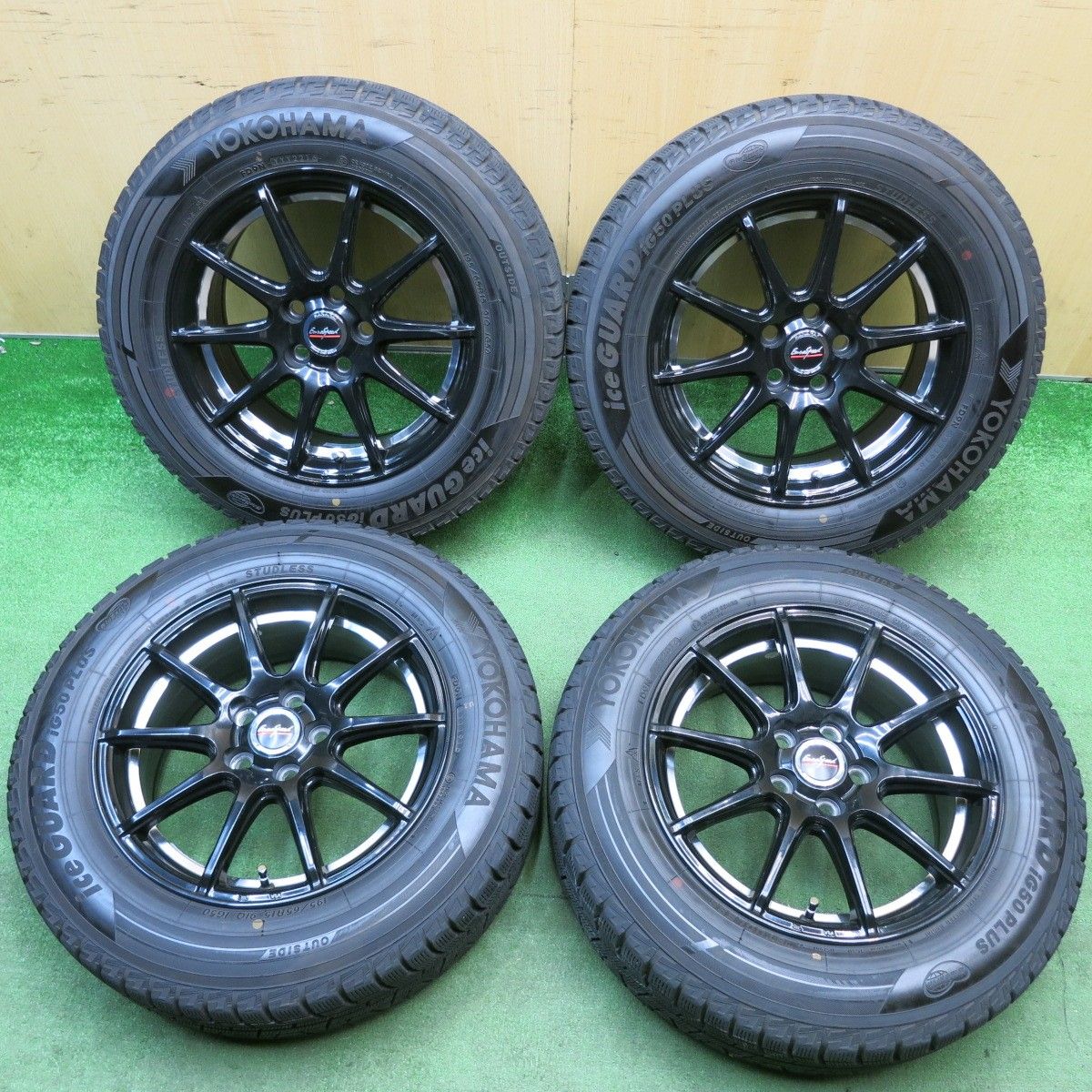 バリ溝！9分☆プリウス 等 195/65R15 スタッドレス ヨコハマ アイス 