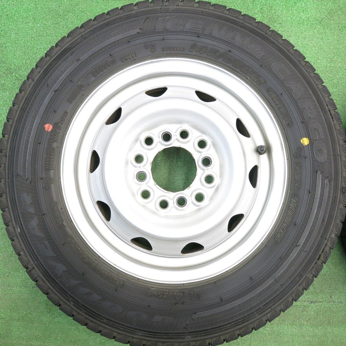 バリ溝！9分☆スタッドレス 145/80R12 80/78N グッドイヤー アイスナビ 