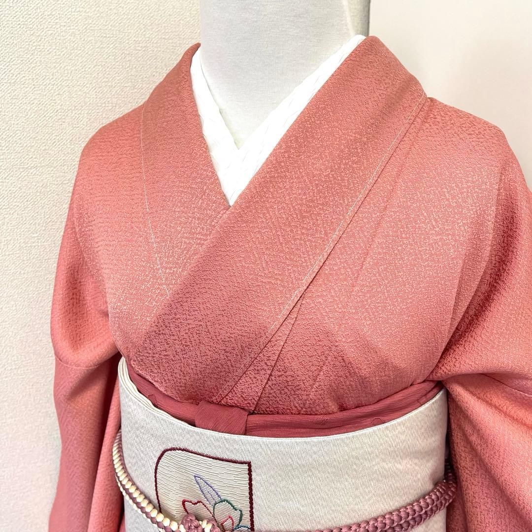 着物と帯 時流】I26216◇正絹 色無地二点セット◇百貫達雄 紋なし 