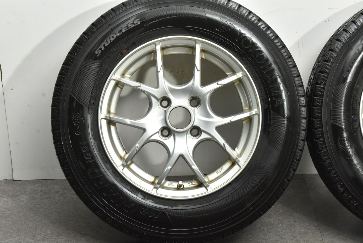 バリ溝】AL 14in 5J +39 PCD100 ヨコハマ アイスガード iG91 165/80R14 