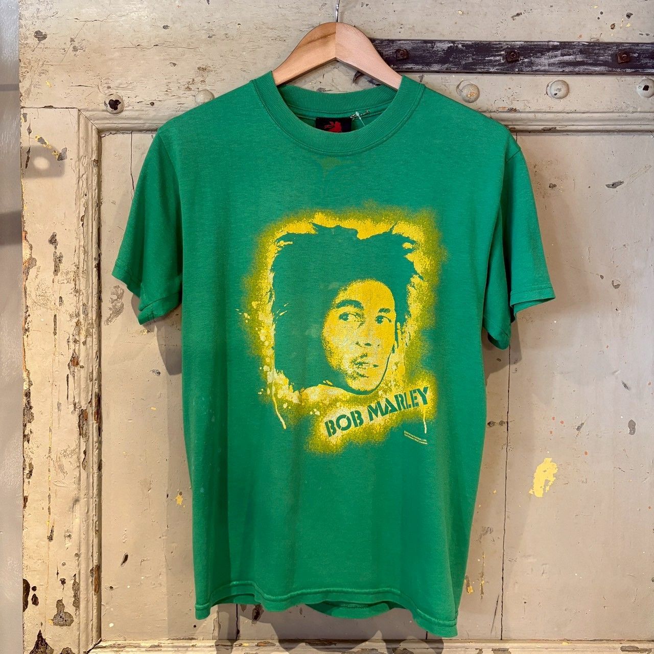 BOB MARLEY ボブ・マーリー ZION レゲエ 緑 グリーン Tシャツ 古着 S 