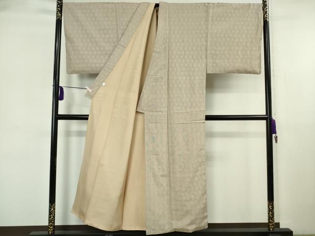 平和屋本店○極上 男性 三代目市三郎 紬 花織 雅生紬會 キングサイズ