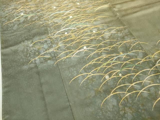 平和屋本店●極上　人間国宝　福田喜三郎　訪問着　刺繍　露芝　暈し染め　金彩　大丸扱い　逸品　未使用　DZAB5948kh6 平和屋本店○極上 人間国宝 福田喜三郎 訪問着 刺繍 露芝 暈し染め