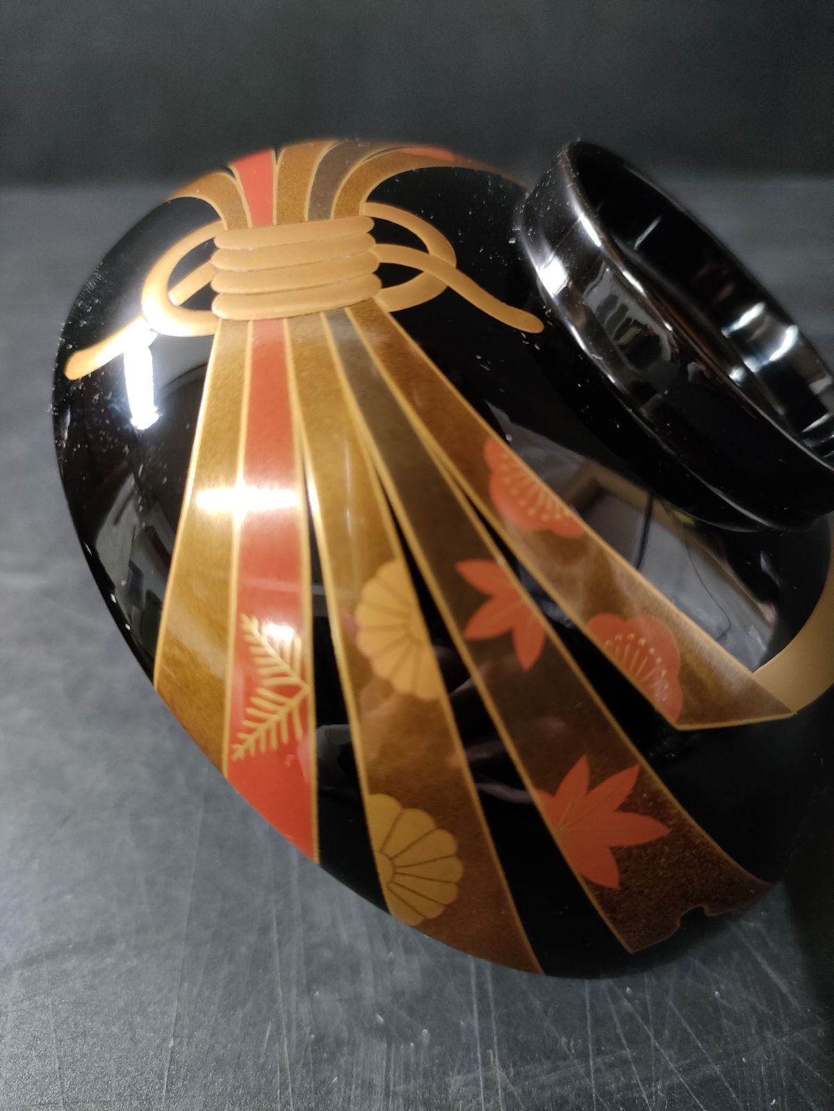 F13-09/輪島塗/のし蒔絵 吸物椀 5客/骨董/漆塗/漆器/吸物椀/蓋茶碗