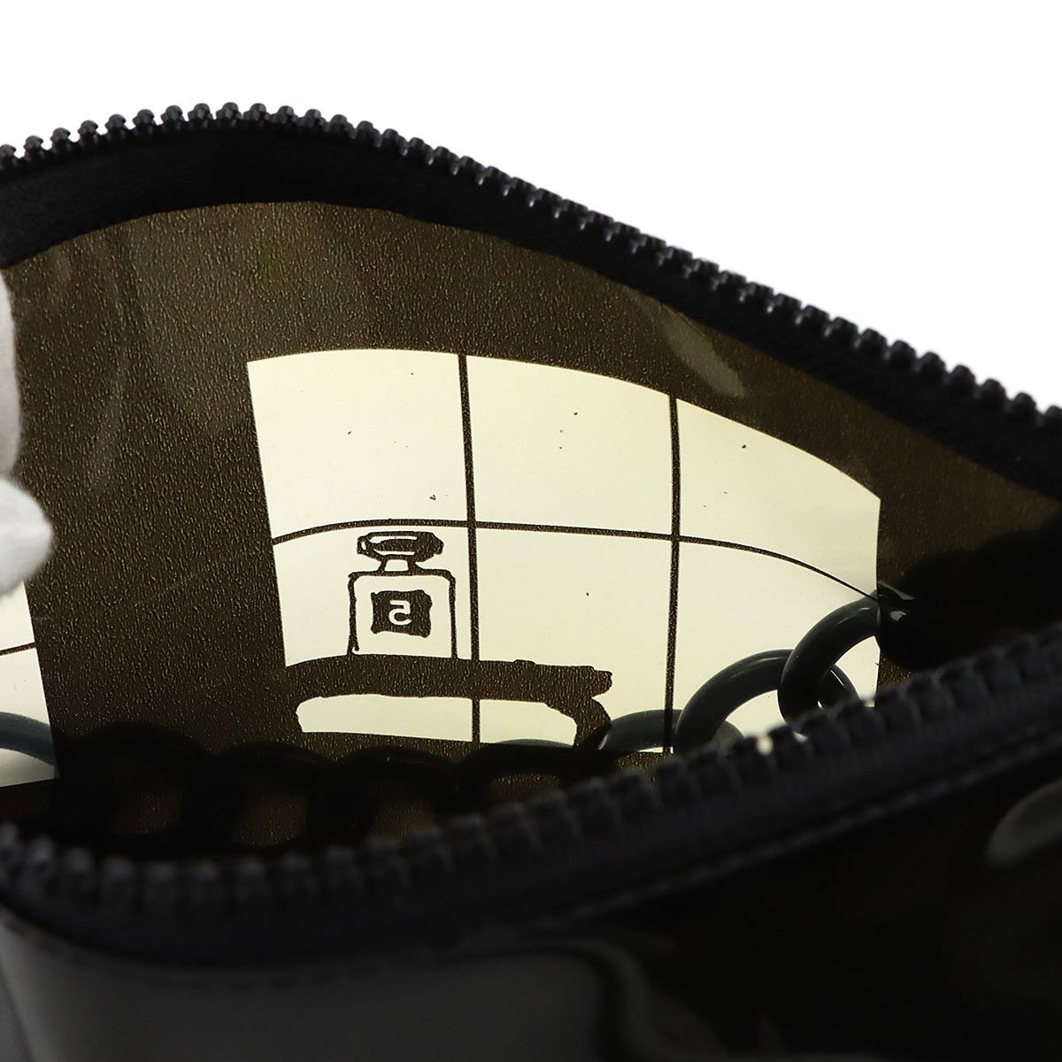 シャネル CHANEL ウィンドウズライン チェーン ショルダー バッグ ビニール プラスチック ブラック クリア ヴィンテージ 90316621 シャネル CHANEL ウィンドウズライン チェーン ショルダー バッグ