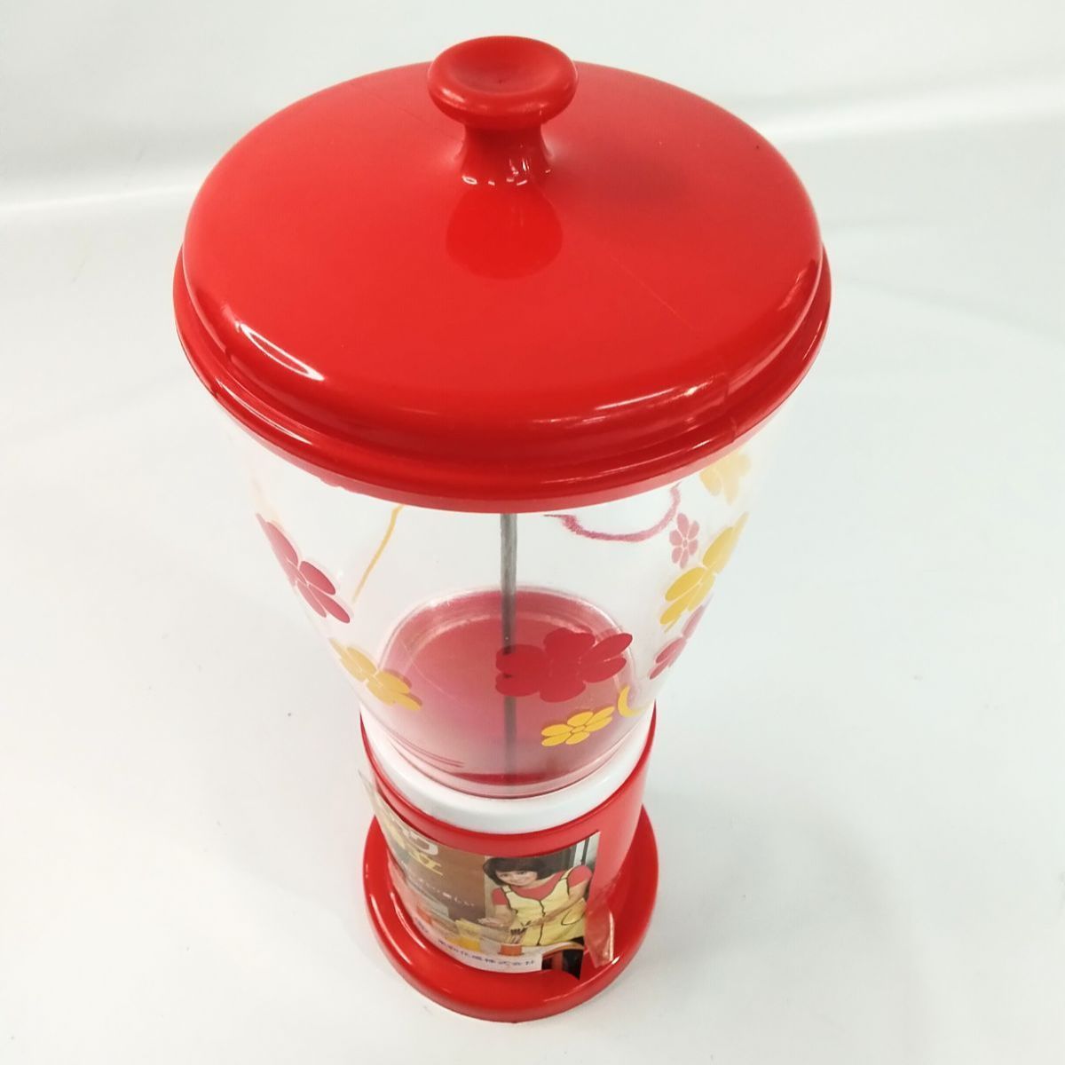 昭和レトロ　トーワ　TOWA 箸立て　レトロ箸立　食堂　当時物　花柄　赤色 昭和レトロ トーワ TOWA 箸立て レトロ箸立 食堂 当時物 花柄 赤色