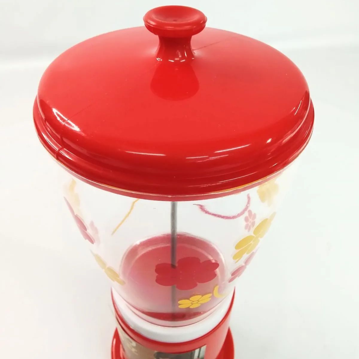 昭和レトロ トーワ TOWA 箸立て レトロ箸立 食堂 当時物 花柄 赤色