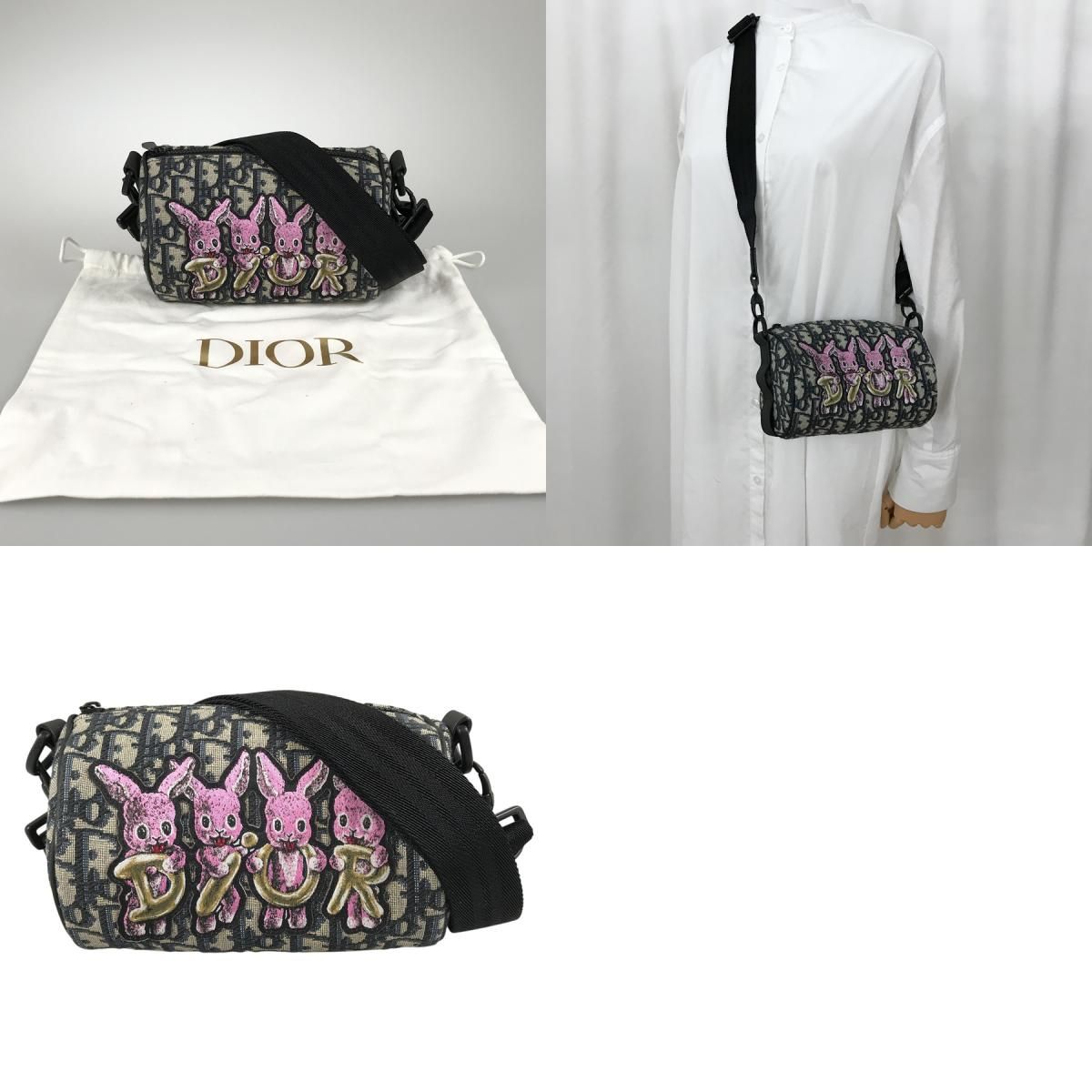 ディオール Dior オブリーク ラビット ミニローラー キャンバス 