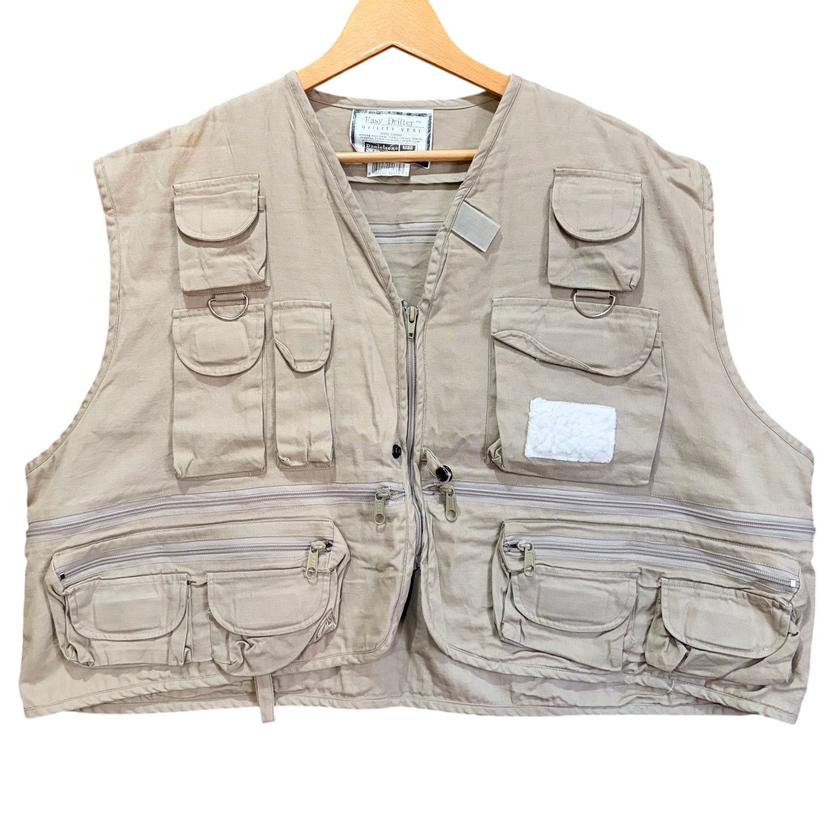 希少 XXXL Danielson フィッシングベスト Easy Drifter ベージュ 