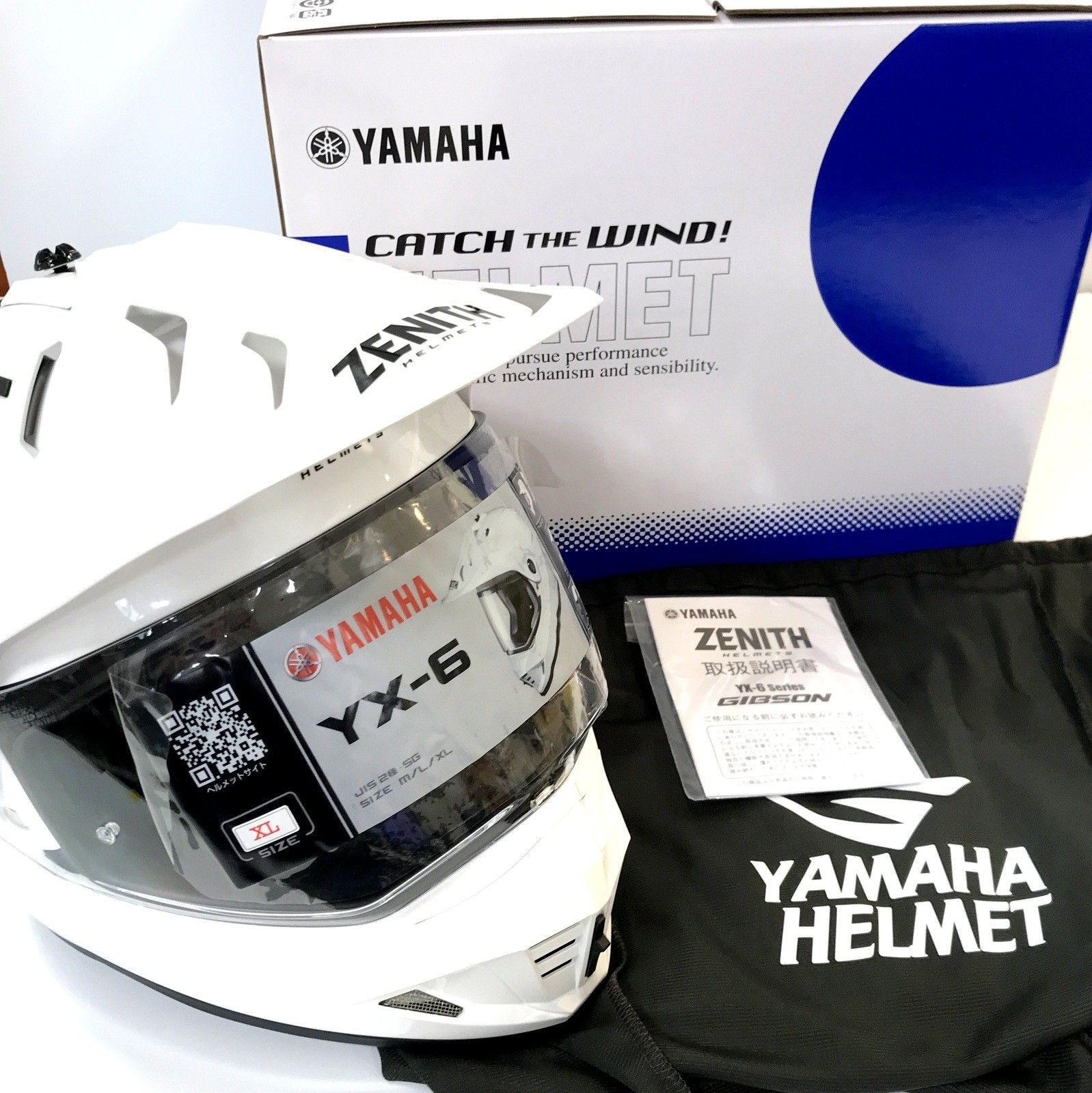 バイク YAMAHA YX-6 フルフェイスヘルメット L ホワイト