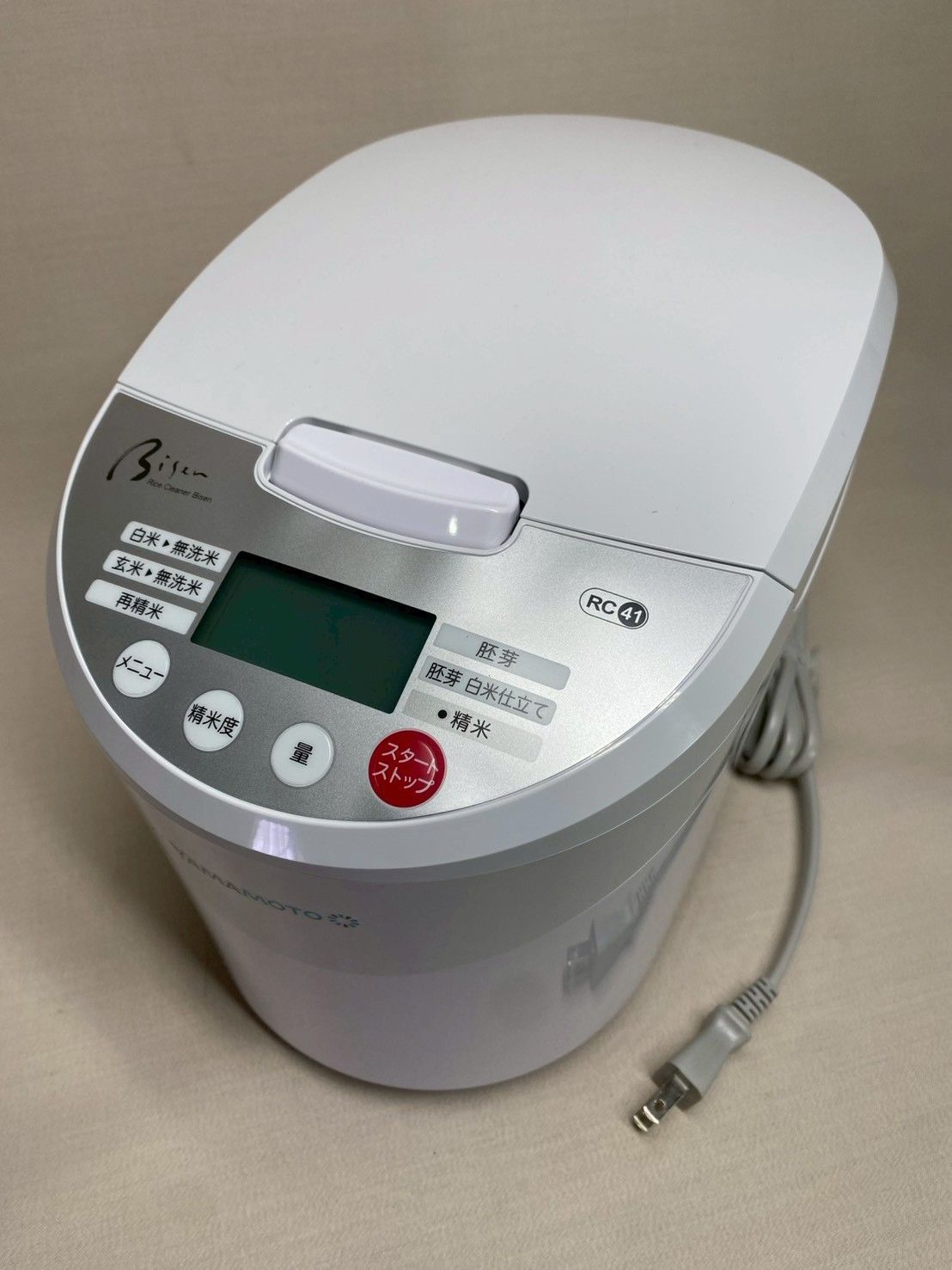 新品】山本電気 家庭用精米機 Bisen YE-RC41 レッド 5合 ライス 
