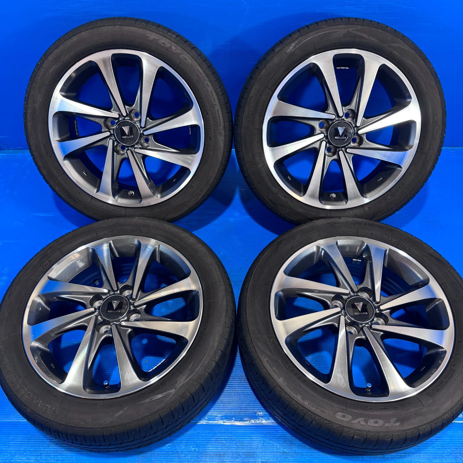 モデリスタ スピンエアー2 15インチ 5.5J+40 4H100 TOYO ナノエナジー3 