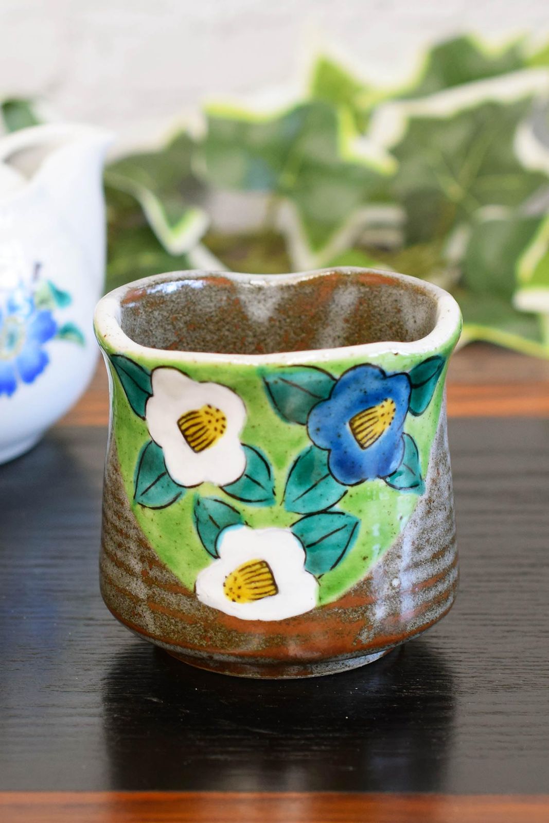 新品 和座の蔵 湯呑み おしゃれ 九谷焼 湯のみ 椿 湯呑み茶碗 陶器 ブランド 和食器 日本製