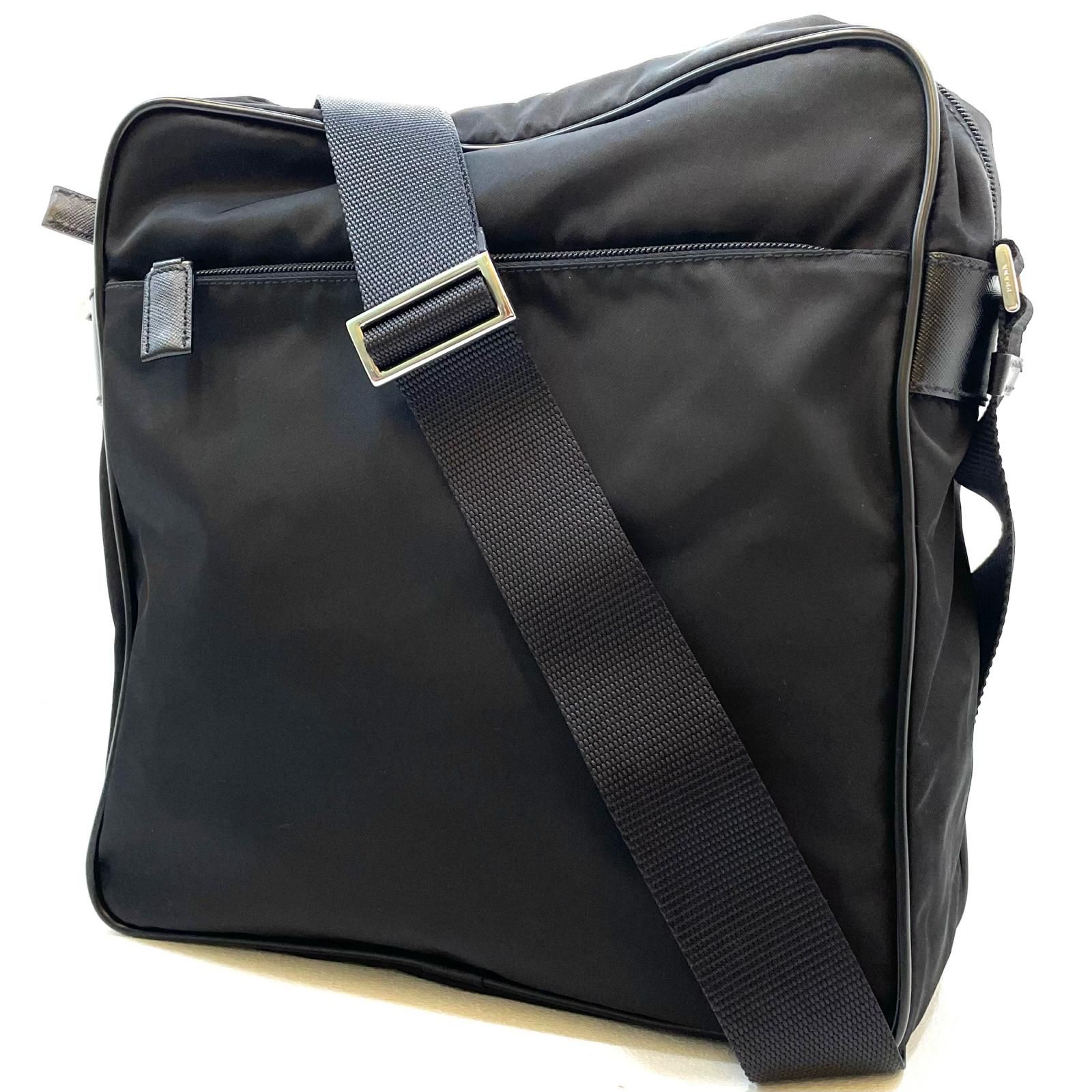 【中古】PRADA | プラダ 三角ロゴ テスート ショルダーバッグ ブラック【尾張小牧店】 中古】PRADA | プラダ テスート ショルダーバッグ 斜め掛け ナイロン