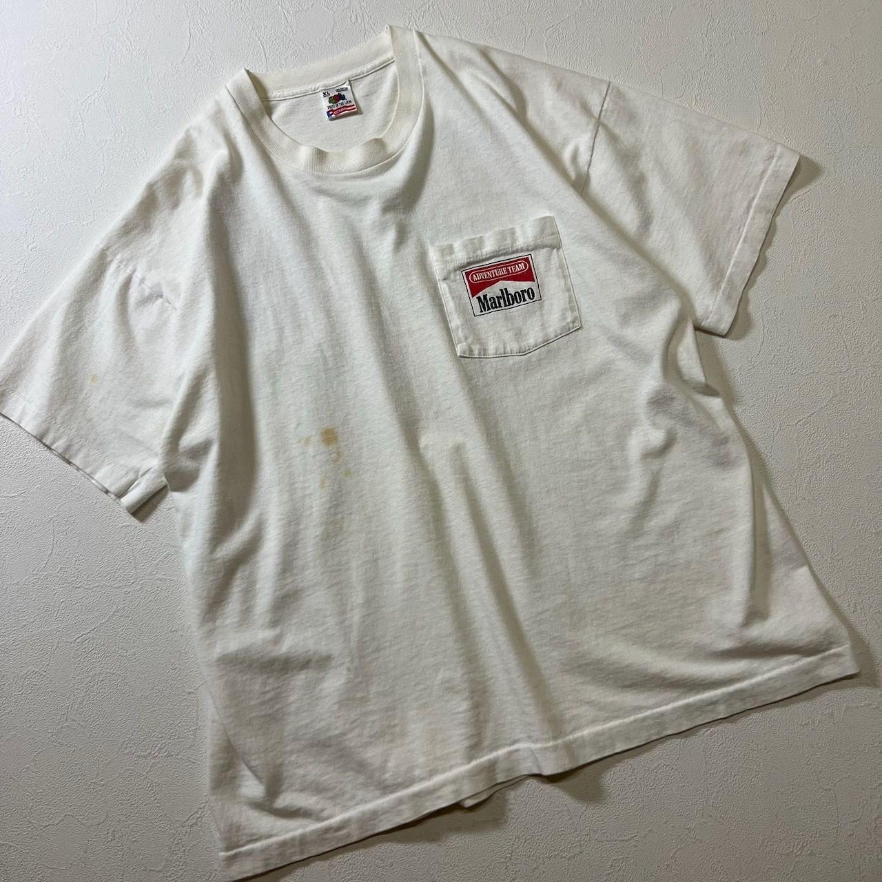 90s USA FRUIT OF THE LOOM シングルステッチ Marlboro 胸ポケット 