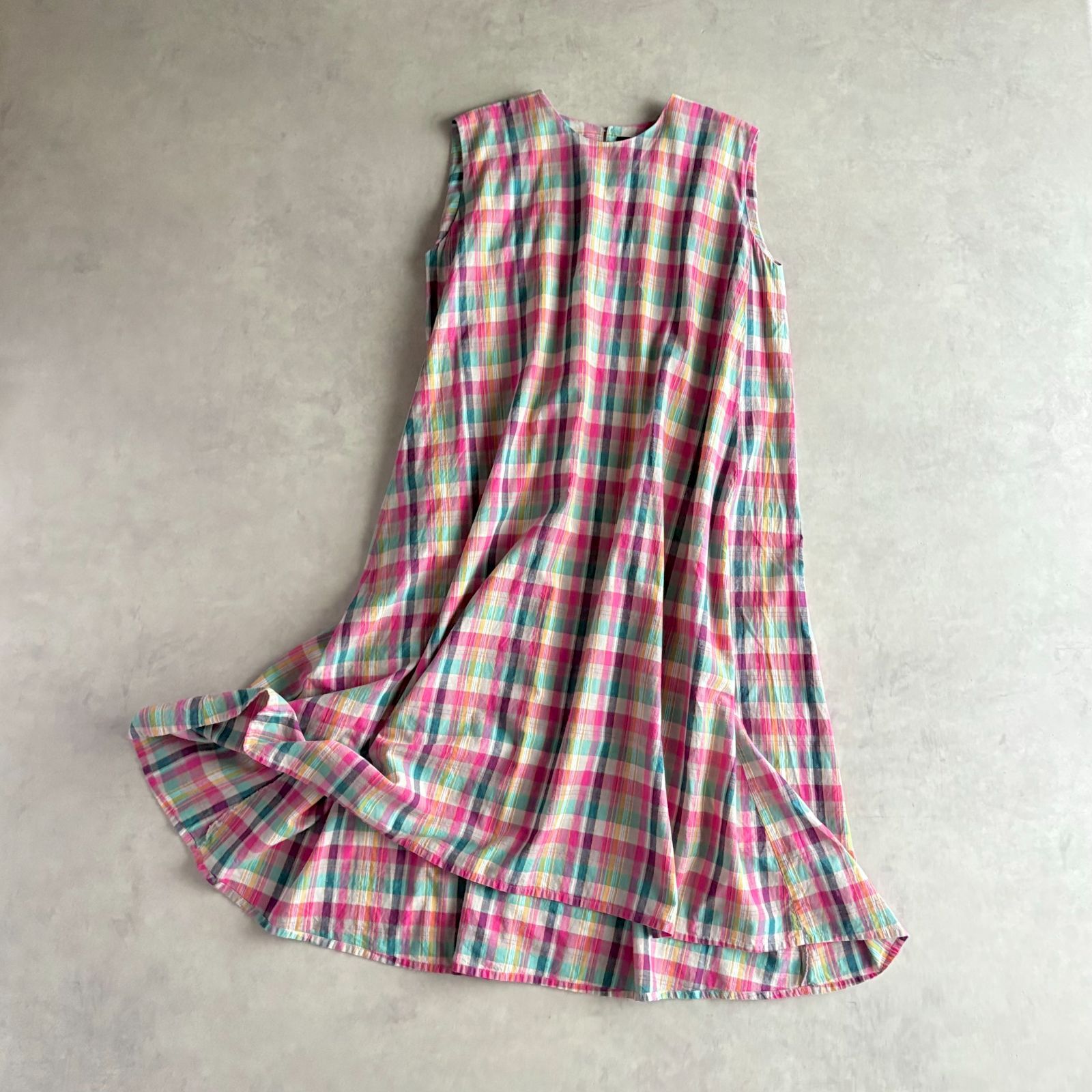 美品 / mizuiroind ミズイロインド / マドラスチェック フレア