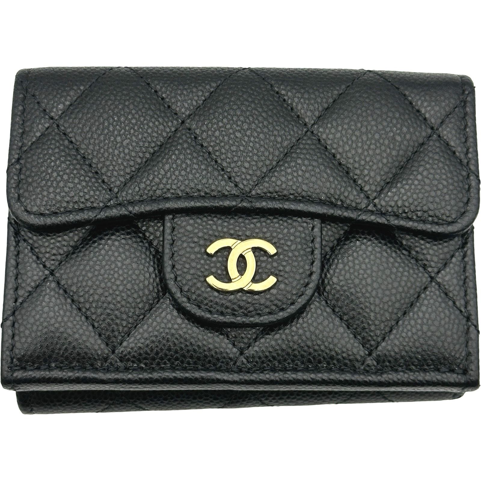 シャネル CHANEL スモールフラップ ウォレット AP0230 ブラック 