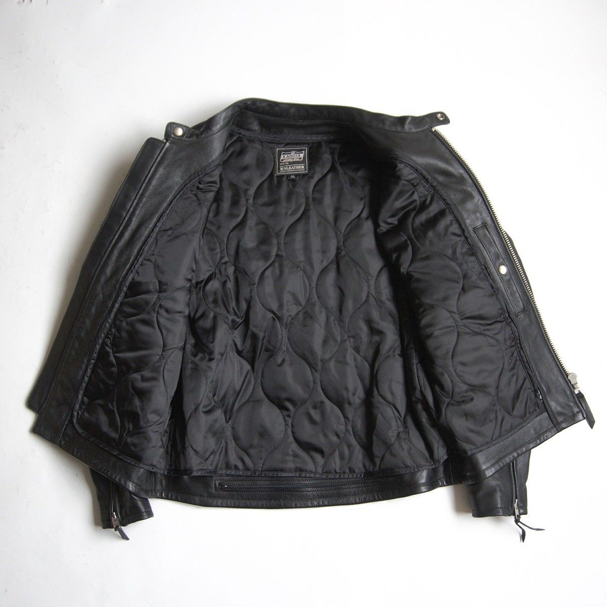 ビッグサイズ/美品】KADOYA【シングルライダースジャケット】 3L 