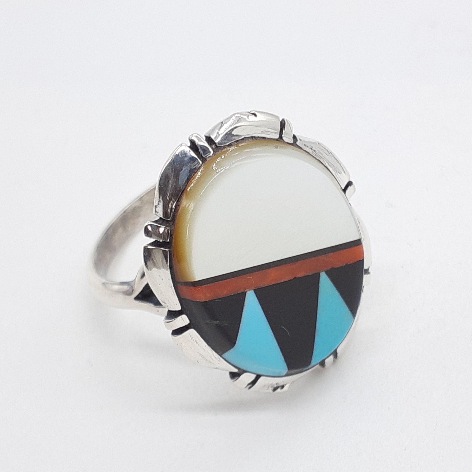 リング STERLING SILVER シルバー インディアンジュエリー ズニ族 JJ刻 
