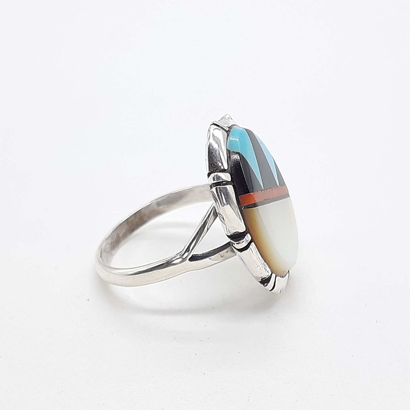 リング STERLING SILVER シルバー インディアンジュエリー ズニ族 JJ刻 