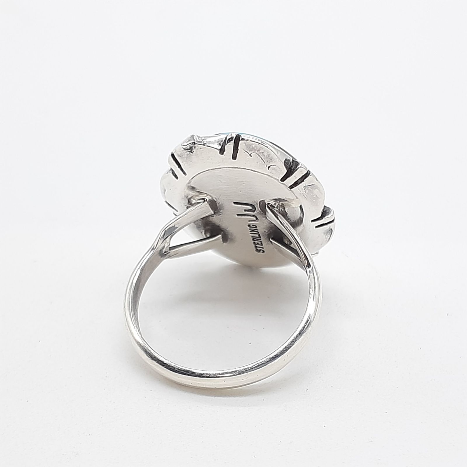 リング STERLING SILVER シルバー インディアンジュエリー ズニ族 JJ刻 