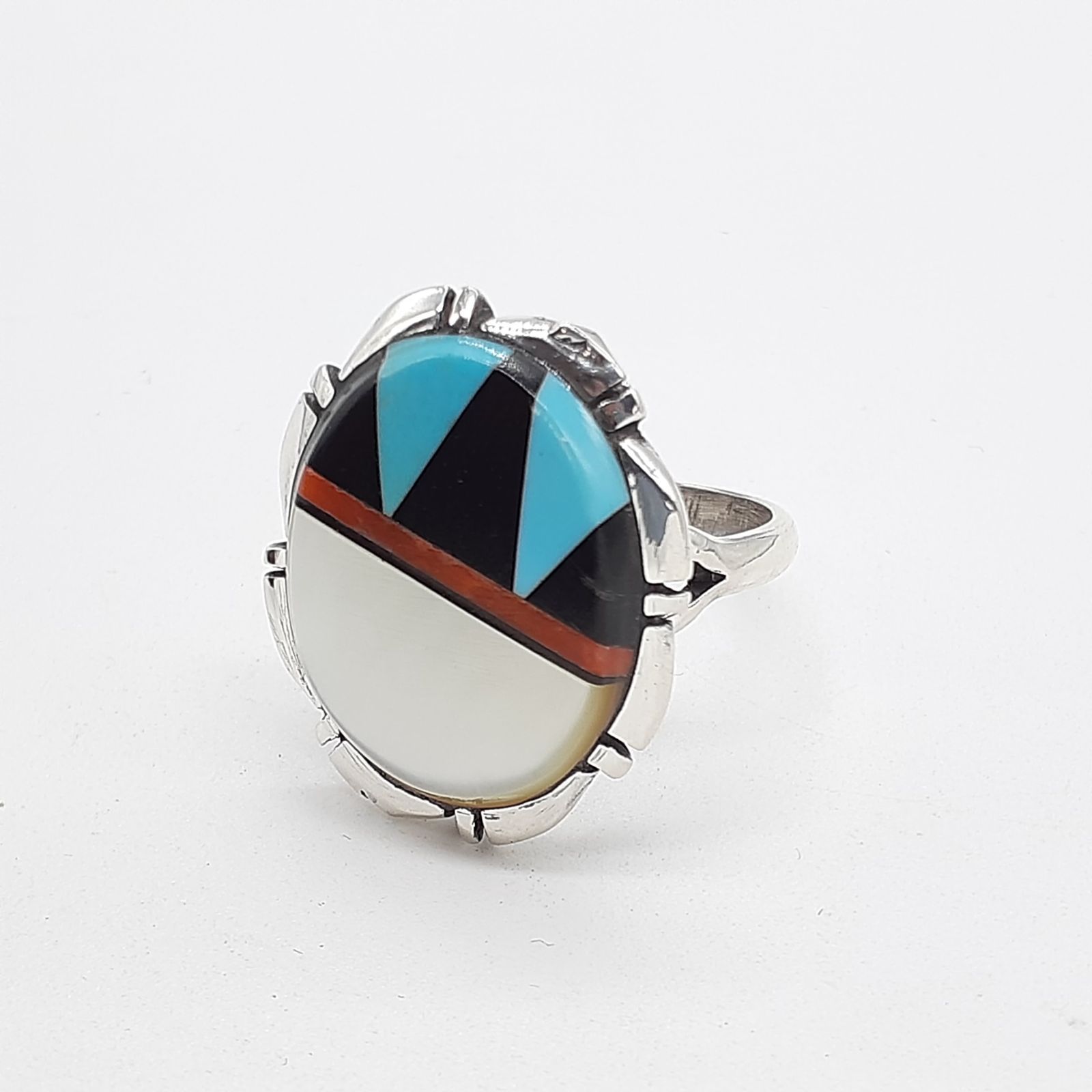 リング STERLING SILVER シルバー インディアンジュエリー ズニ族 JJ刻