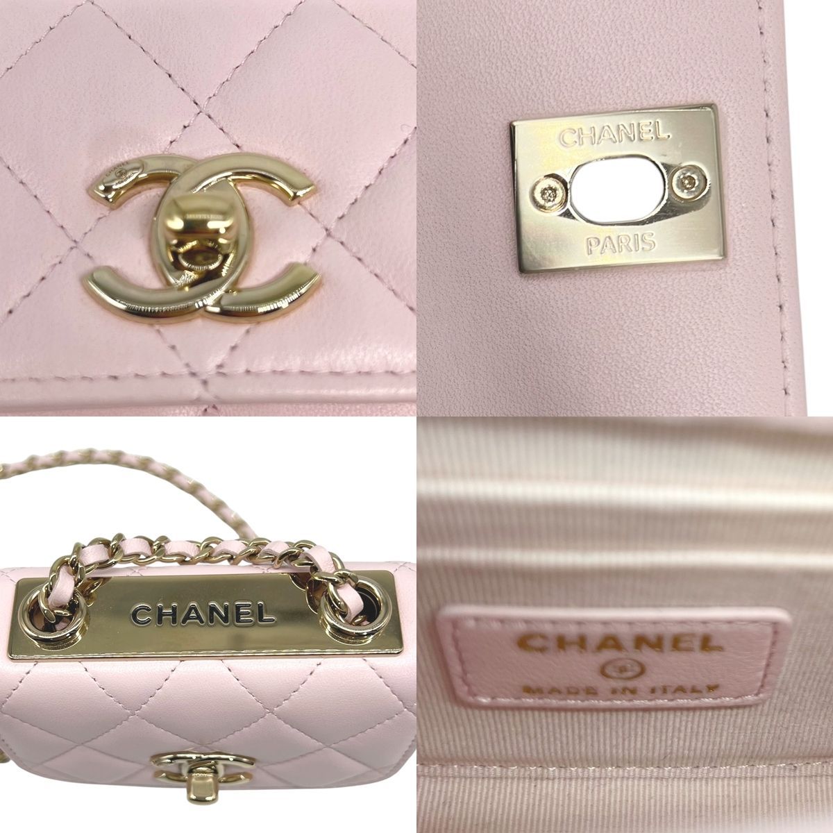 【中古】 CHANEL シャネル ミニトレンディCC チェーンショルダーバッグ 32番台 ラムスキン ピンクゴールド金具 レディース 25020240 SA 中古】 CHANEL シャネル ミニトレンディCC チェーンショルダーバッグ