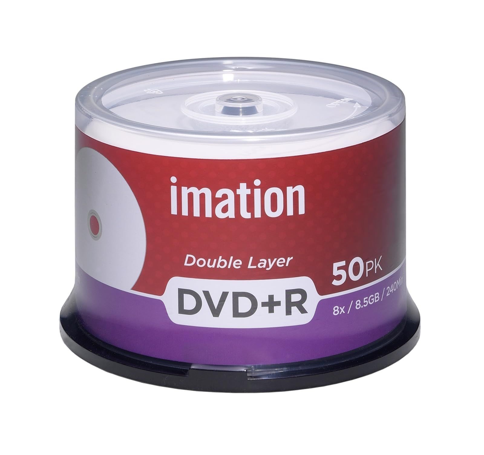 新品 imation イメーション DVD+R DL 1回記録 (データ) 用 IMDL+85 (片面2層 2.4-8倍速 50枚) (1)