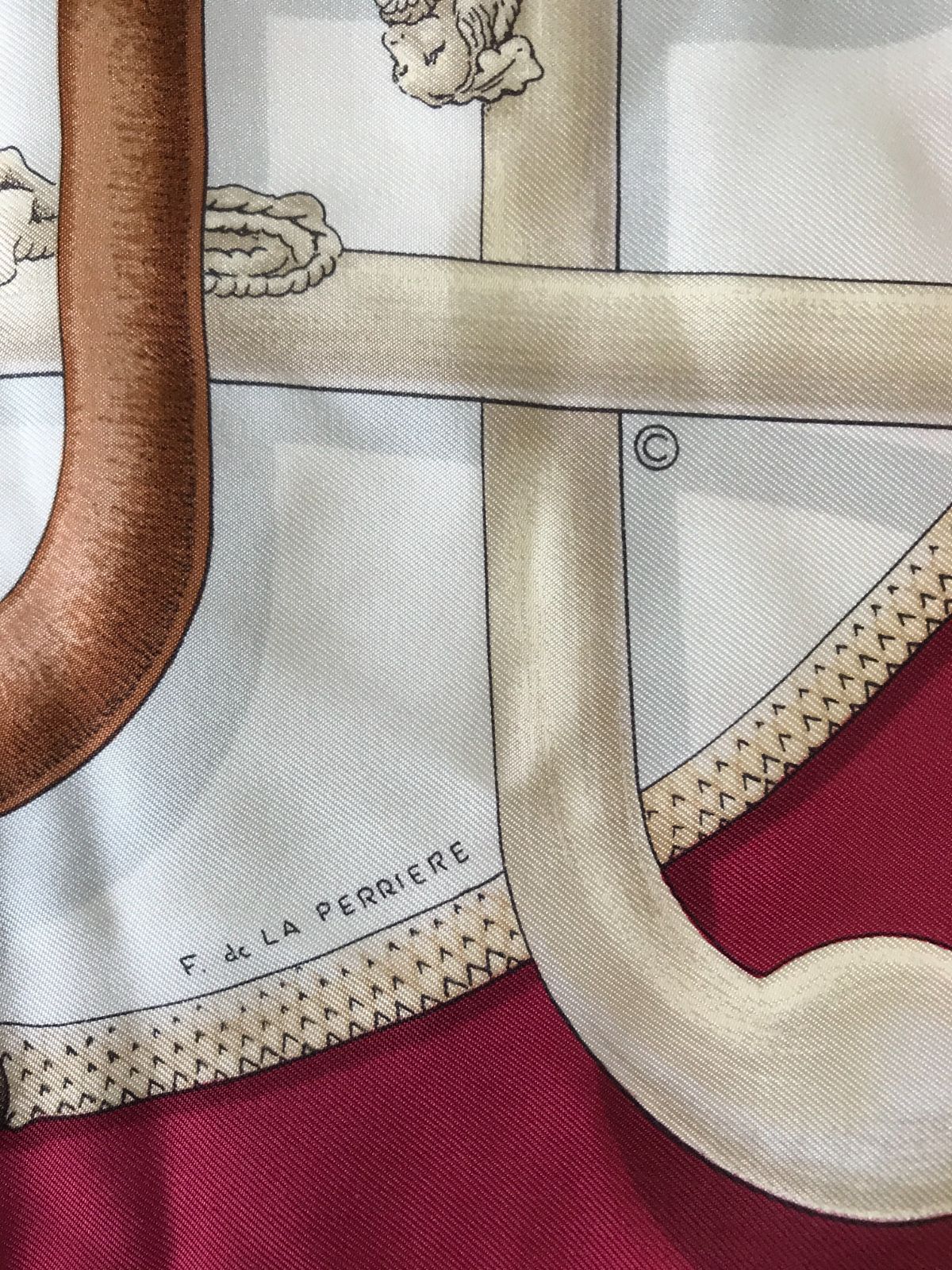 HERMES エルメス 大判スカーフ カレ90 CANNES&POMMEAUX 4339 - メルカリ