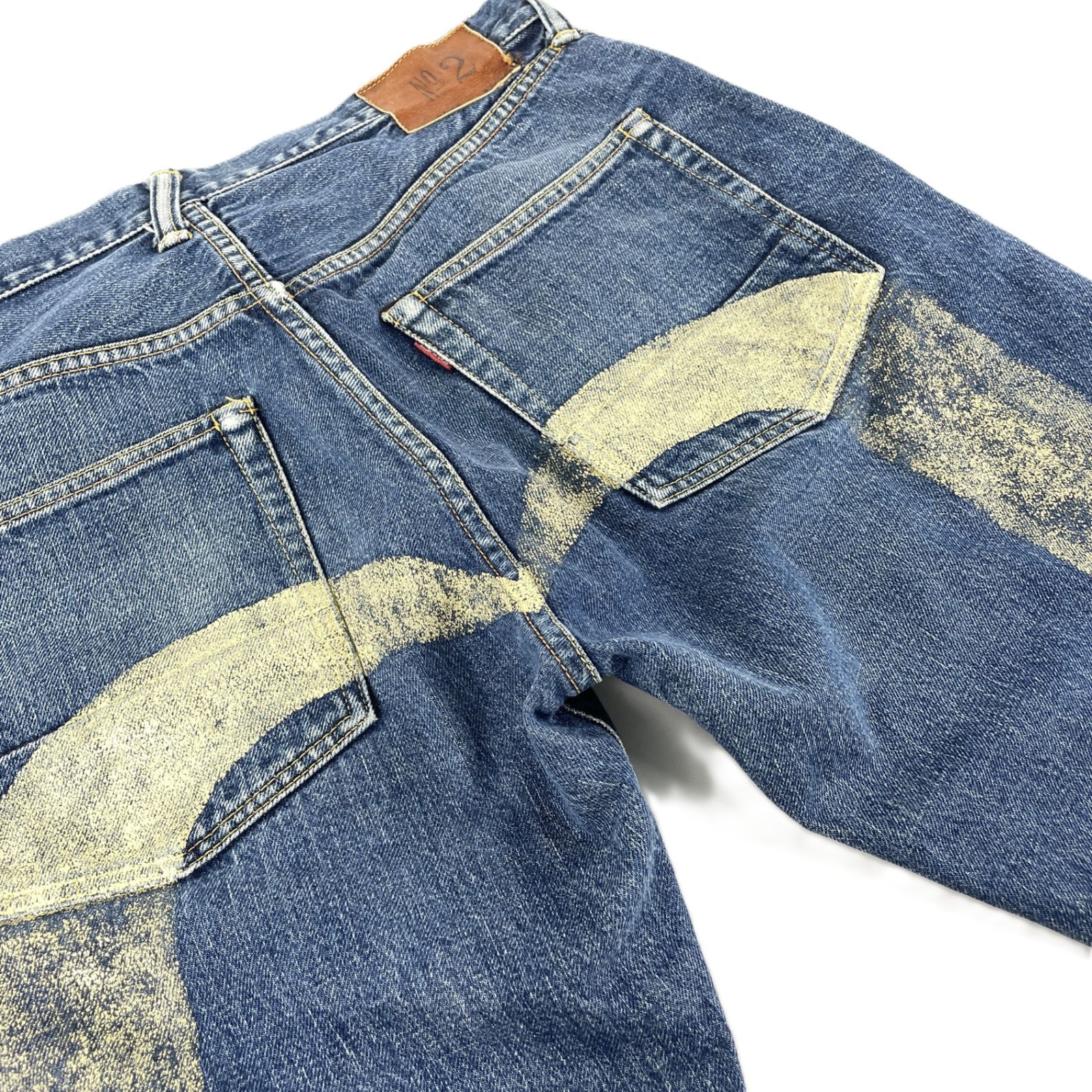 新品 EVISU エヴィス No.2 LOT 2000 大黒 カモメ デニム 34 白 ,新 