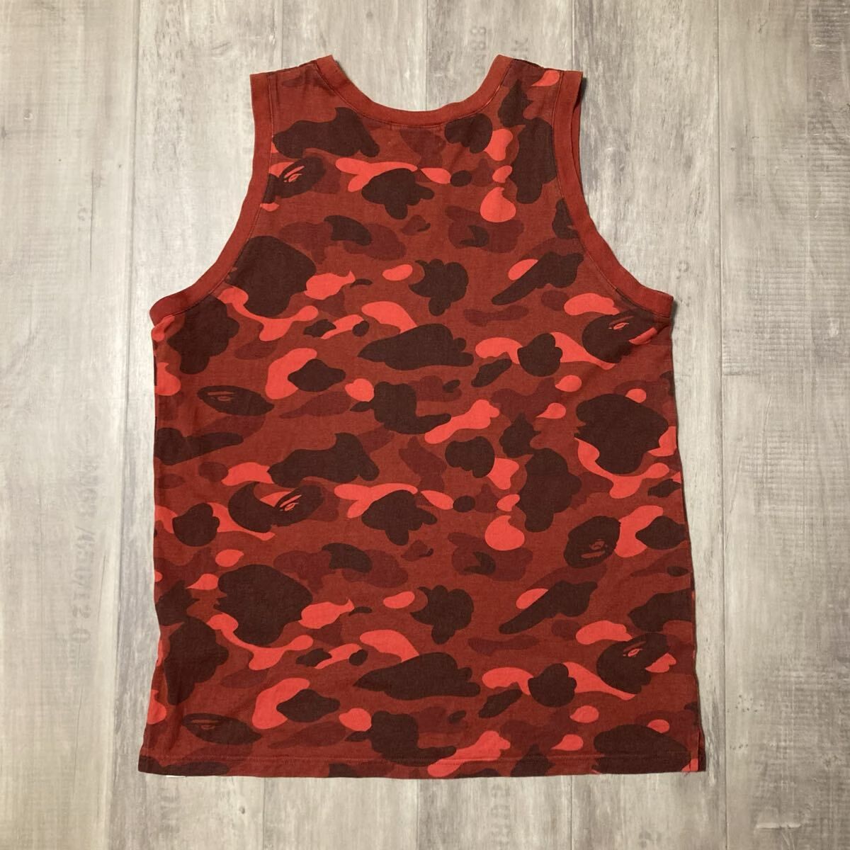 RED CAMO カレッジロゴ タンクトップ Lサイズ a bathing ape BAPE CAMO