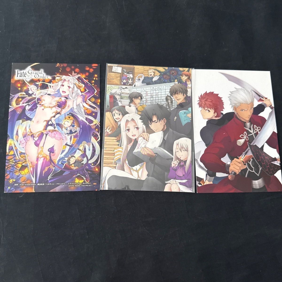 希少! Fate マチ★アソビ ×とくしまグルメハント ポストカード ラミネート Fateマチアソビ とくしまグルメハント ポストカード 3点まとめ売り