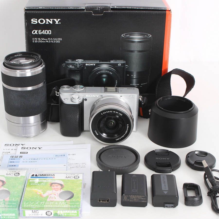 SONY α6400 ILCE-6400Y ダブルズームレンズキット シルバー ミラーレス 