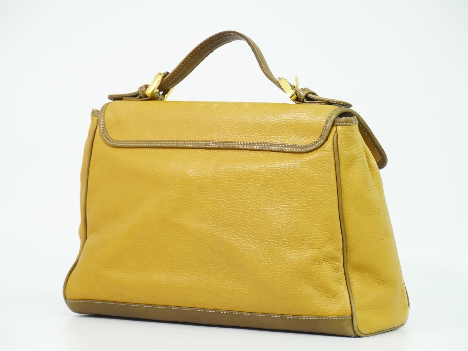 本物 ロエベ LOEWE アナグラム ハンドバッグ レザー ライトブラウン