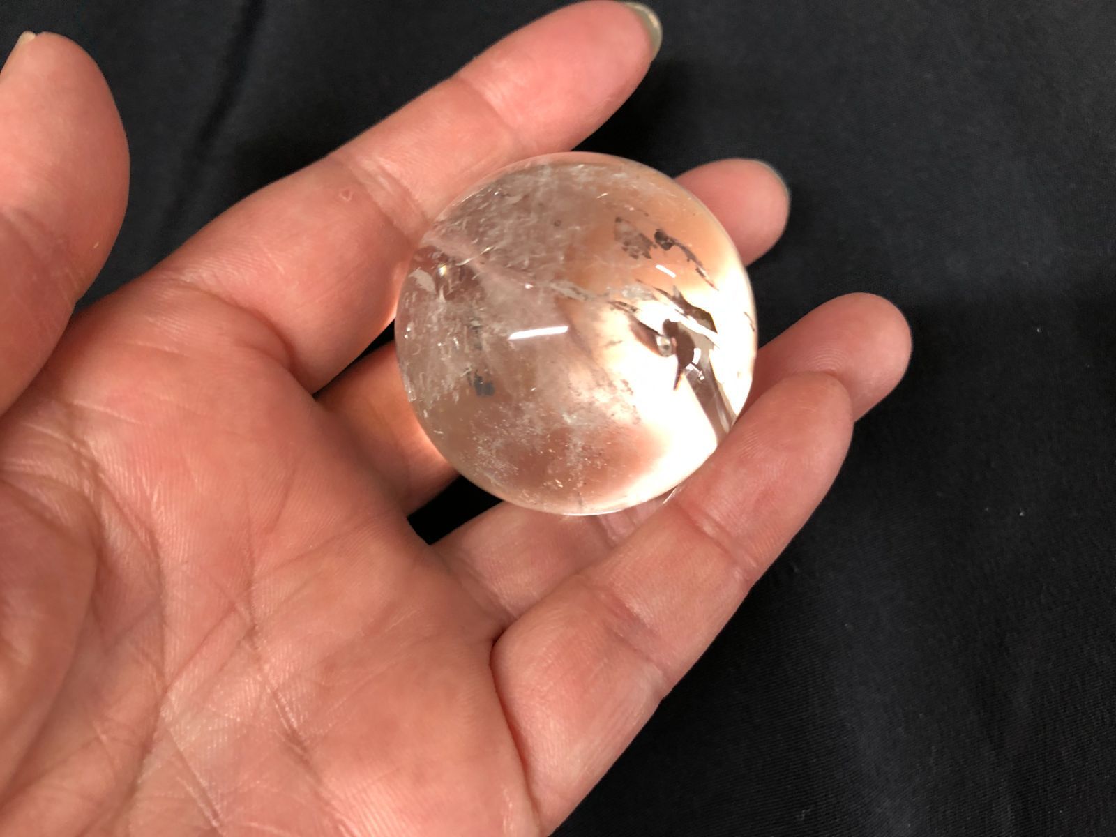  natural Crystal 天然水晶丸玉BOX|コリント産 ウォールラック 置物 インテリア小物