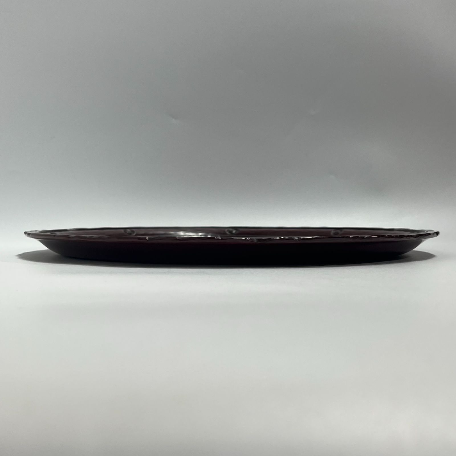 美品 博古堂 菓子盆 菓子皿 鎌倉彫 博古堂 丸盆 元箱・ケアカード付 / 菓子盆 菓子器 菓子皿