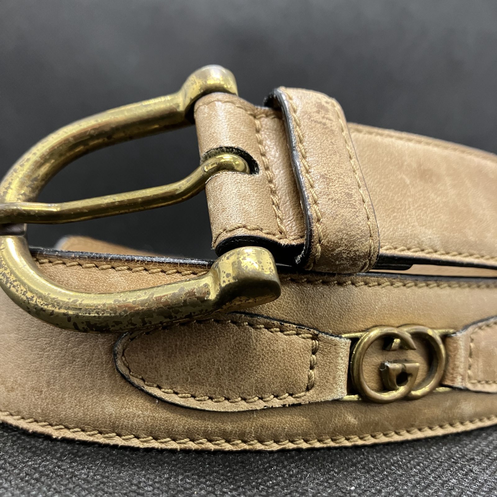 極美品　GUCCI グッチ　インターロッキング　レザーベルト 70・28 GUCCI グッチ ベルト インターロッキングG 表記サイズ70/28 レザー