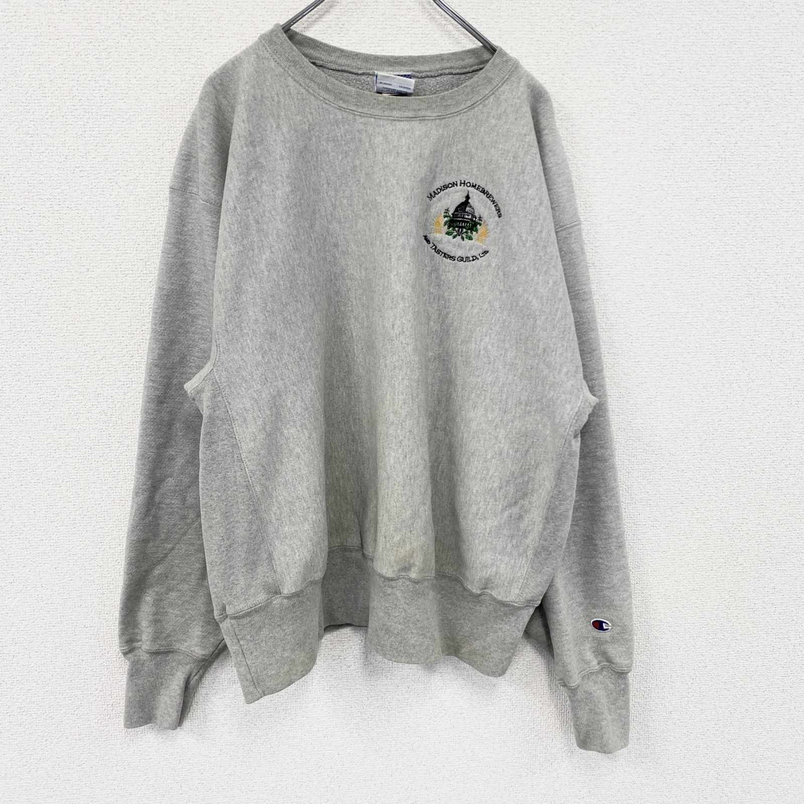 当店在庫あり Champion チャンピオン スウェット XL グレー パイル地 