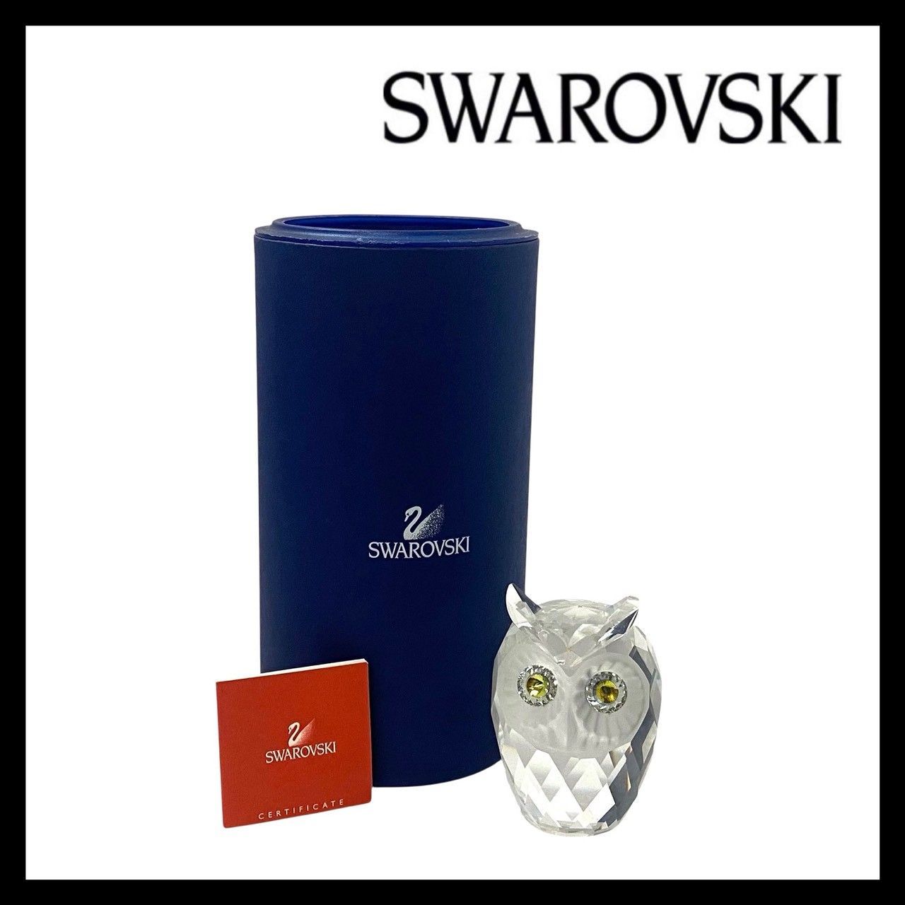 スワロフスキー Swarovski フィギュア フクロウ クリア スワロフスキー