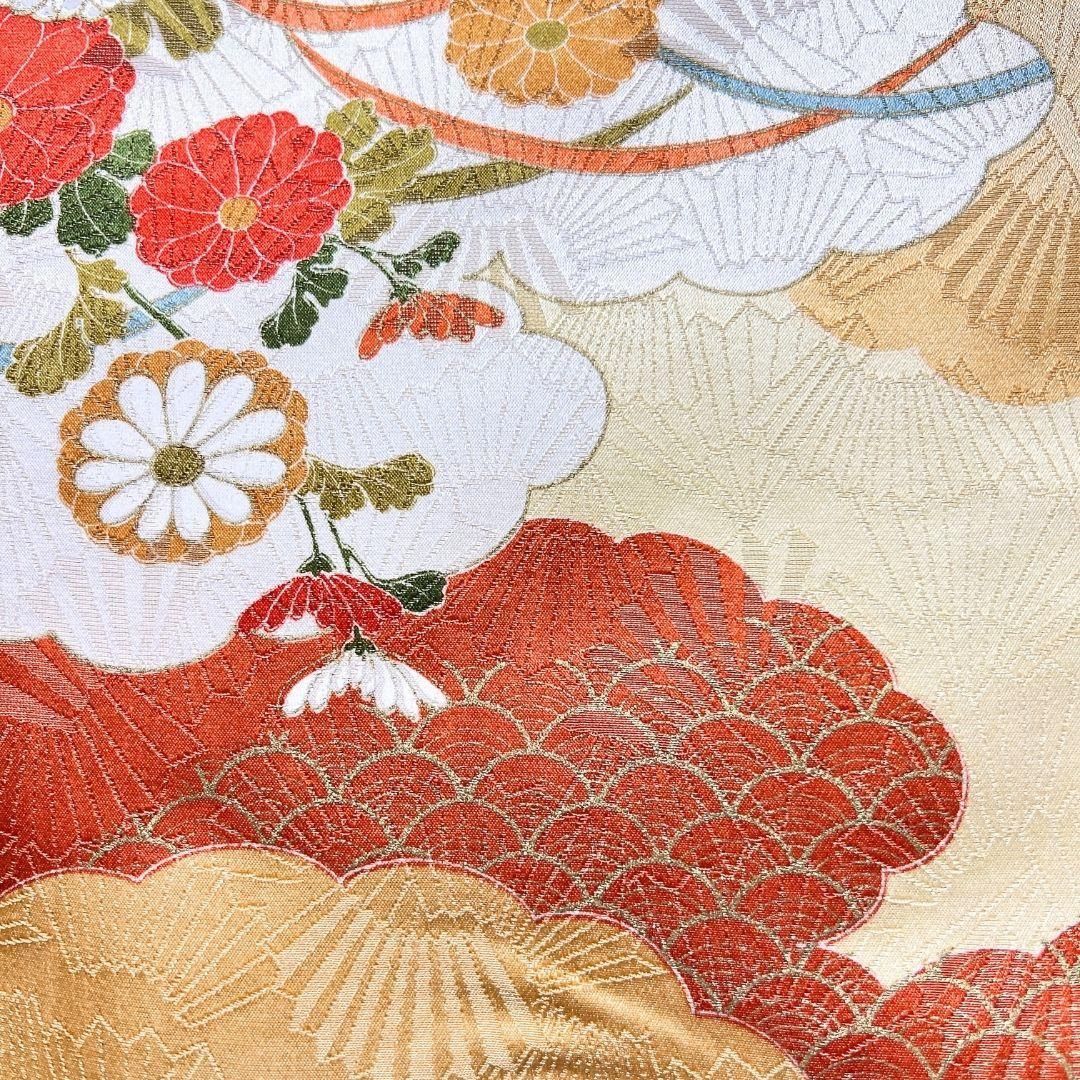 小紋 身丈165 裄68 金彩 雲 梅花 菊花 正絹 着物 033b p - メルカリ